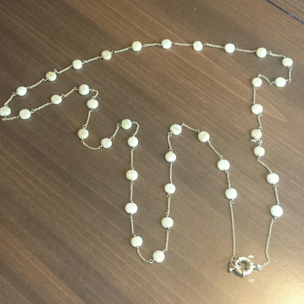 Necklace long gold colors chain