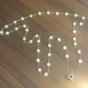 Necklace long gold colors chain