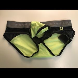 NWT Mesh Open-Front Brief Andrew Christian