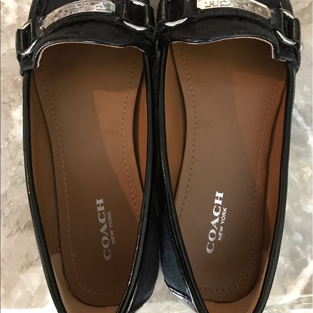 ✖️SOLD✖️- Authentic Black Coach Loafers sz 7.5 - Picture 2 of 7
