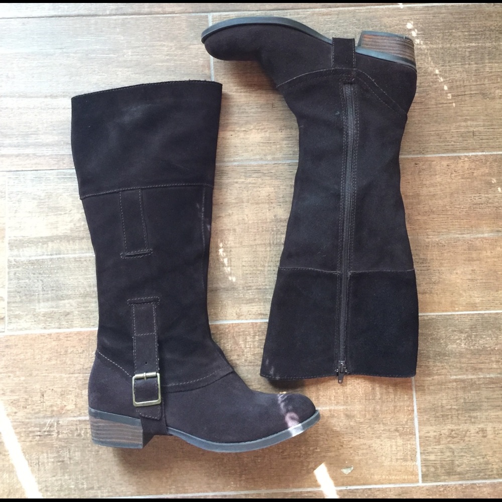 Seychelles chocolate brown suede knee high boots