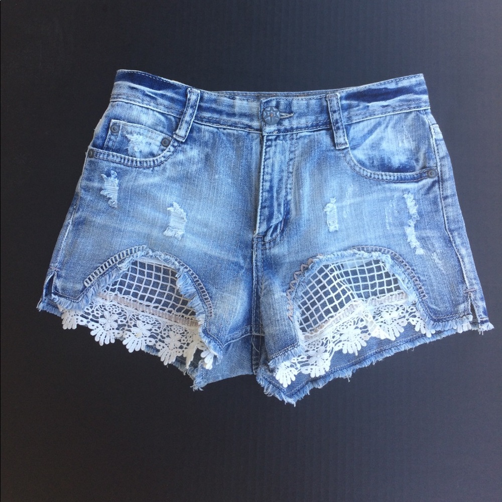 Distressed Jean Shorts