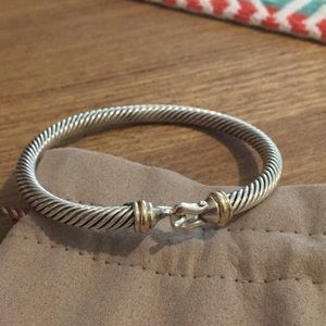 David Yurman Cable Classic Bucket Bracelet 14K 5mm