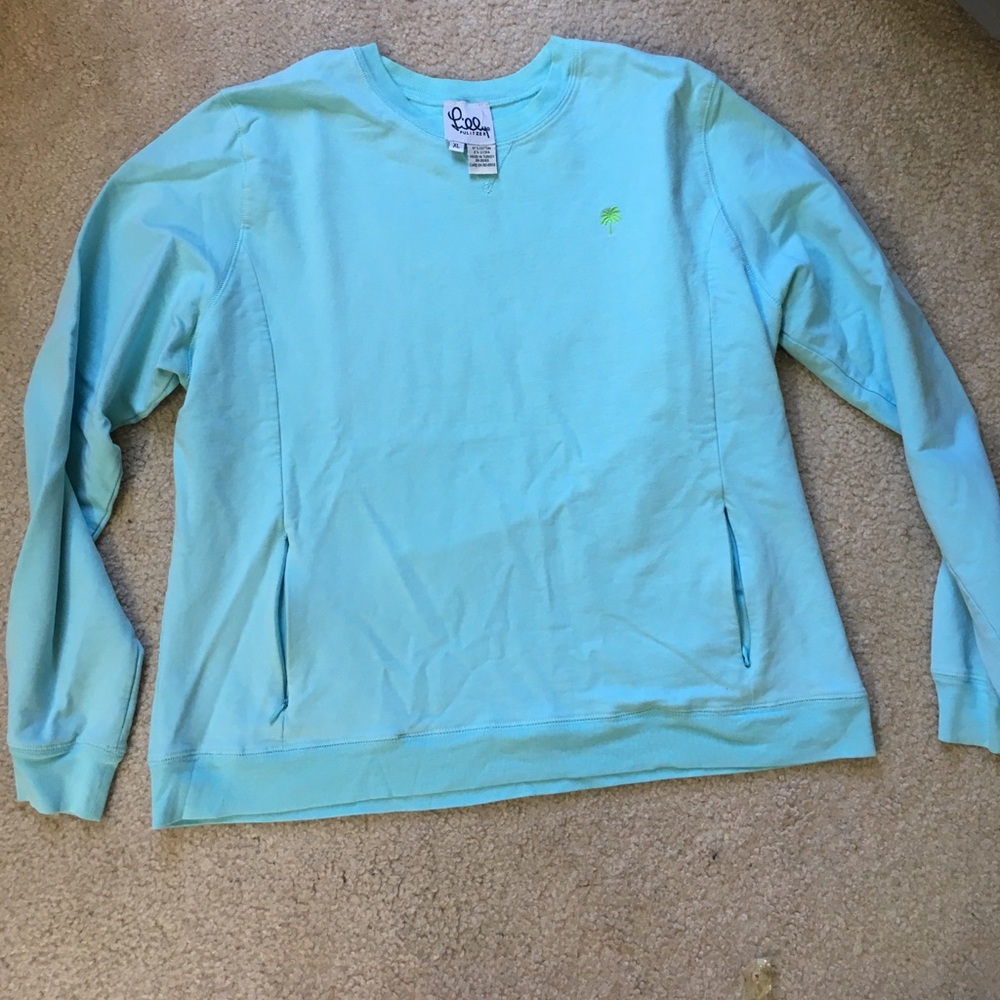 Retro aqua Lilly Pulitzer sweatshirt