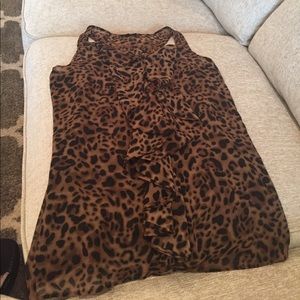 Leopard print racer back tank