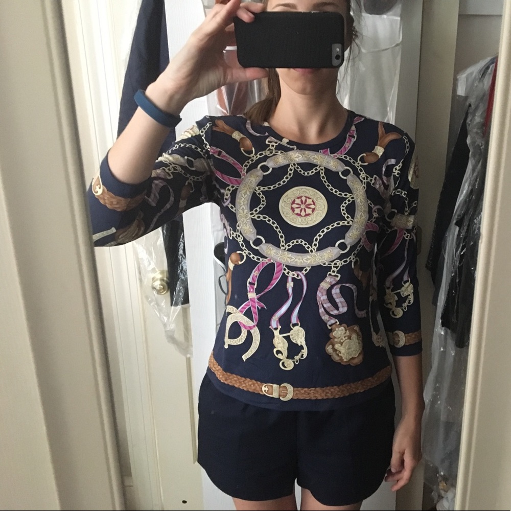 J. McLaughlin jersey Catalina 3/4 sleeve shirt