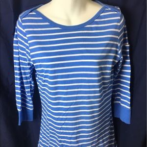 Lucky Brand Stripped Shirt 3/4 Sleeve Medium
