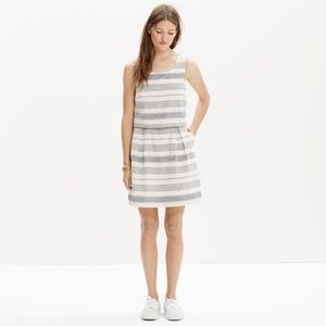 Madewell striped open back overlay dress