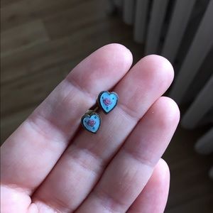 Teeny Vintage Floral Studs