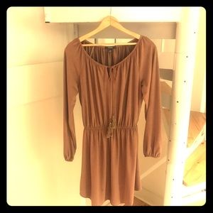 Never warn faux suede dress