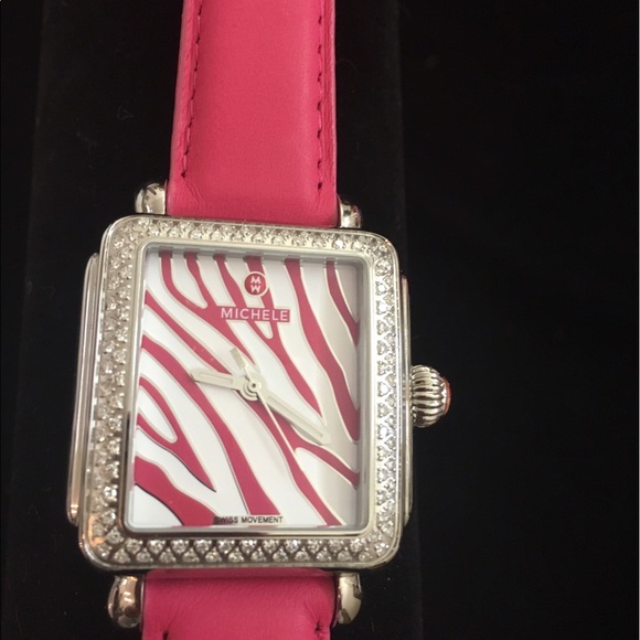 Michele Deco Pink Zebra Limited Ed. Watch - Picture 2 of 10