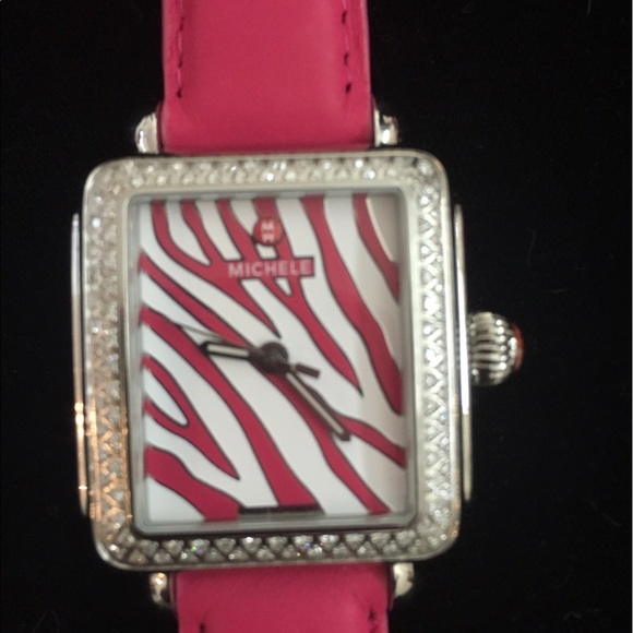 Michele Deco Pink Zebra Limited Ed. Watch - Picture 8 of 10