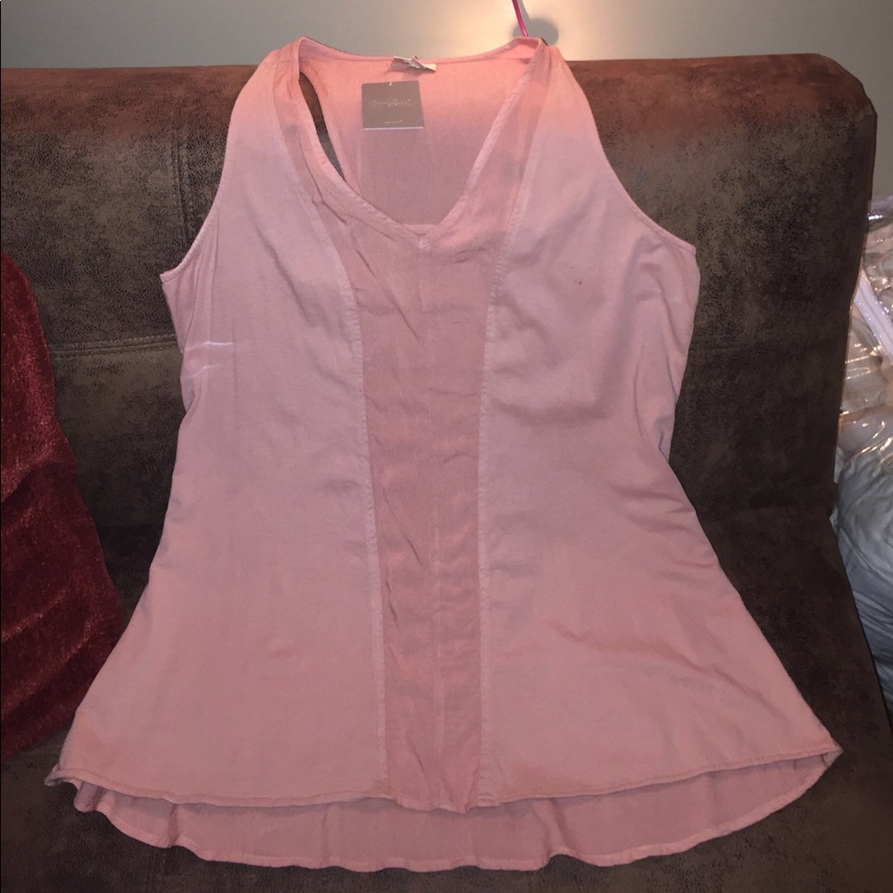 Anthropologie (Porridge) flowy light coral tank