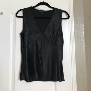 Black silk Banana Republic blouse size 8