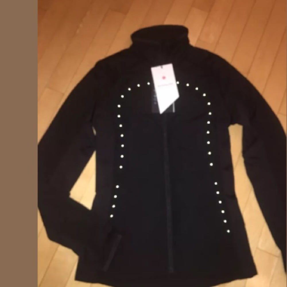 New Lululemon black run for the cold jacket Sz 4
