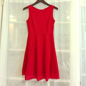 Kate Spade Red Sleeveless Bow Back Dress
