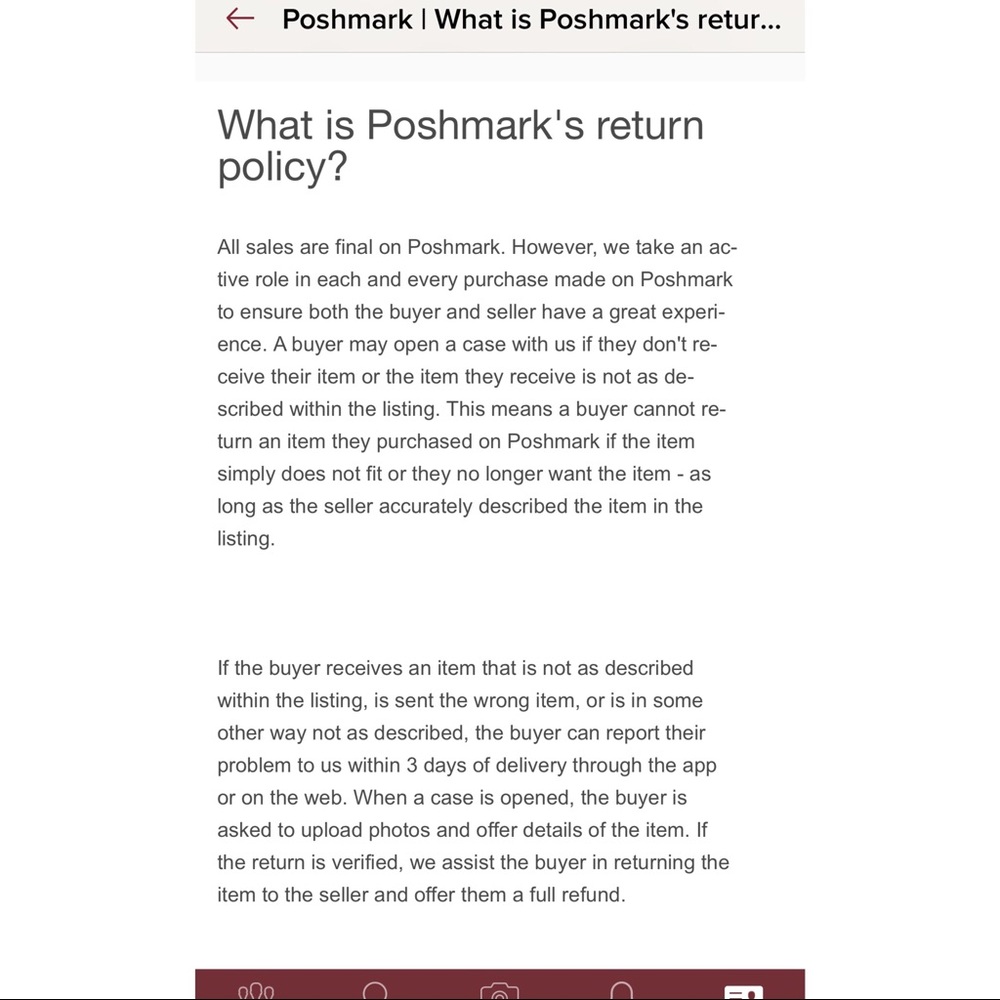 Poshmark Return Policy