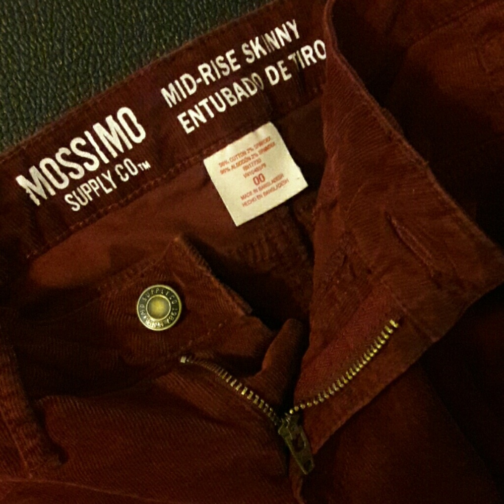 Corduroy skinnies, 00 Burgundy/Maroon?