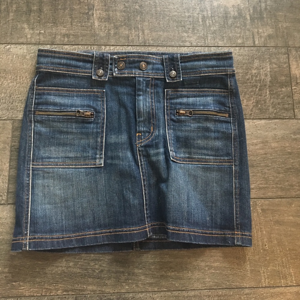 7 for all mankind jean skirt