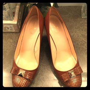 Kate Spade brown platform shoes