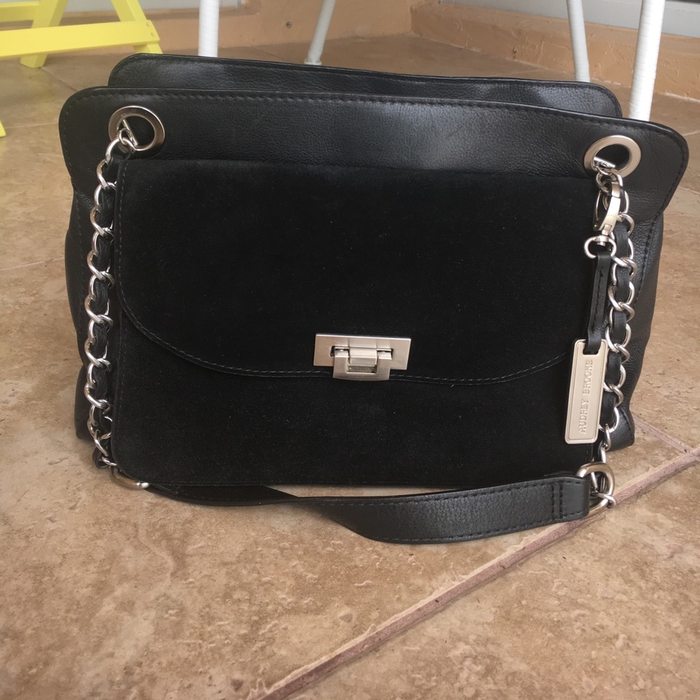 Black leather purse