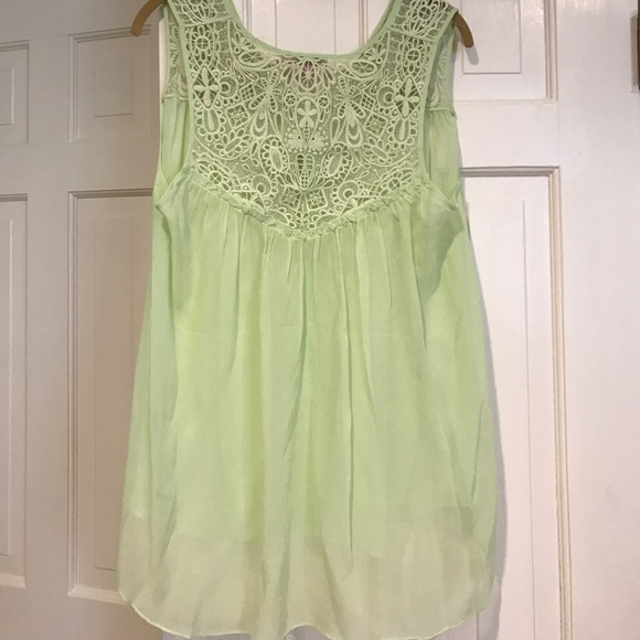NEVER WORN CALYPSO ST. BARTH lime green sheer top - Picture 3 of 4