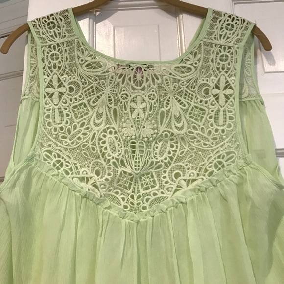 NEVER WORN CALYPSO ST. BARTH lime green sheer top - Picture 4 of 4