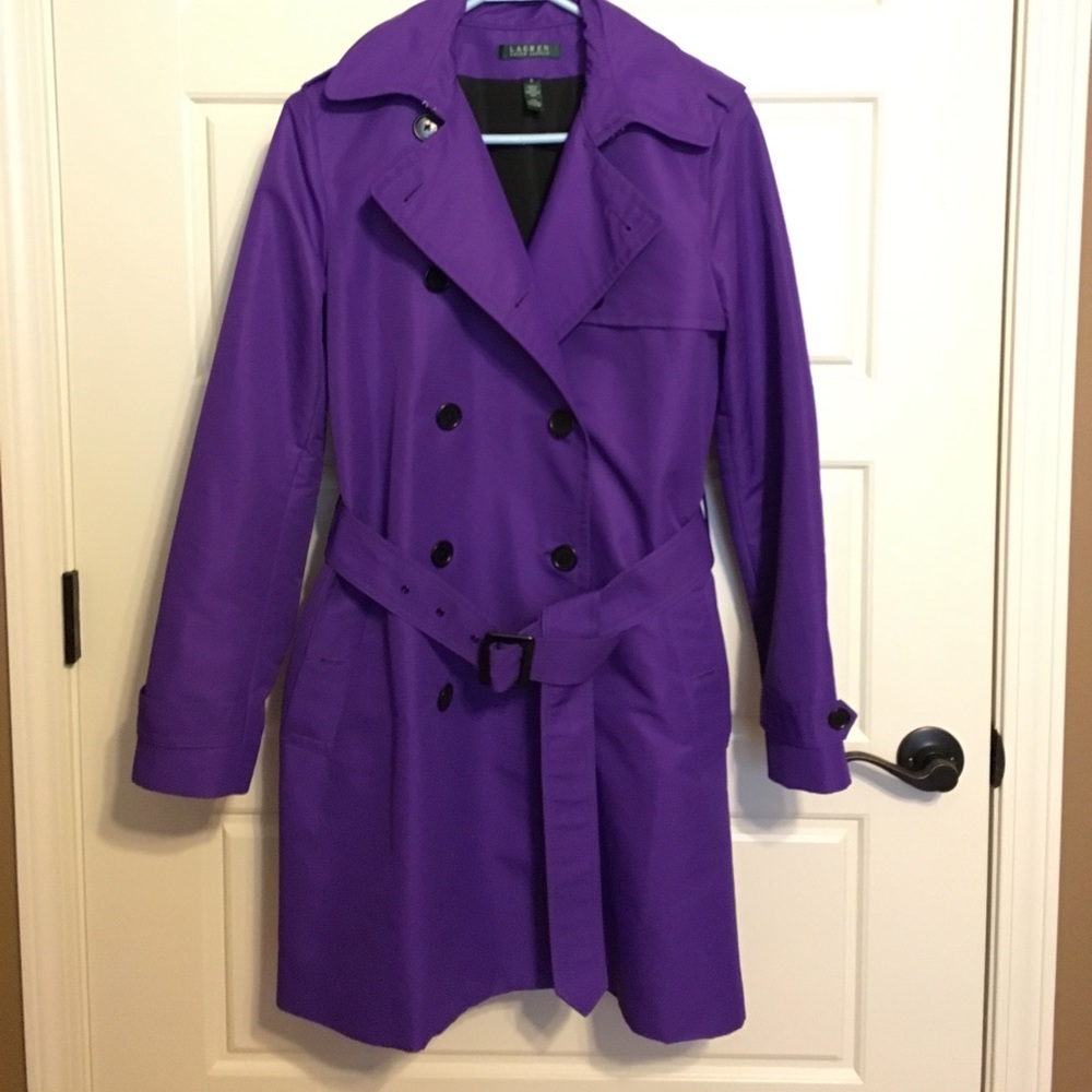 Lauren Ralph Lauren Purple Trench Coat