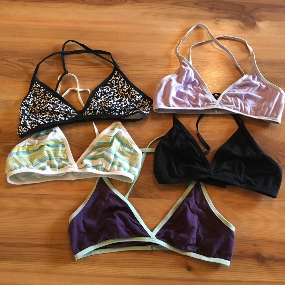 Set of 6 American Apparel bralettes