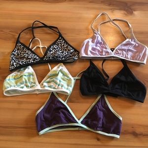Set of 6 American Apparel bralettes