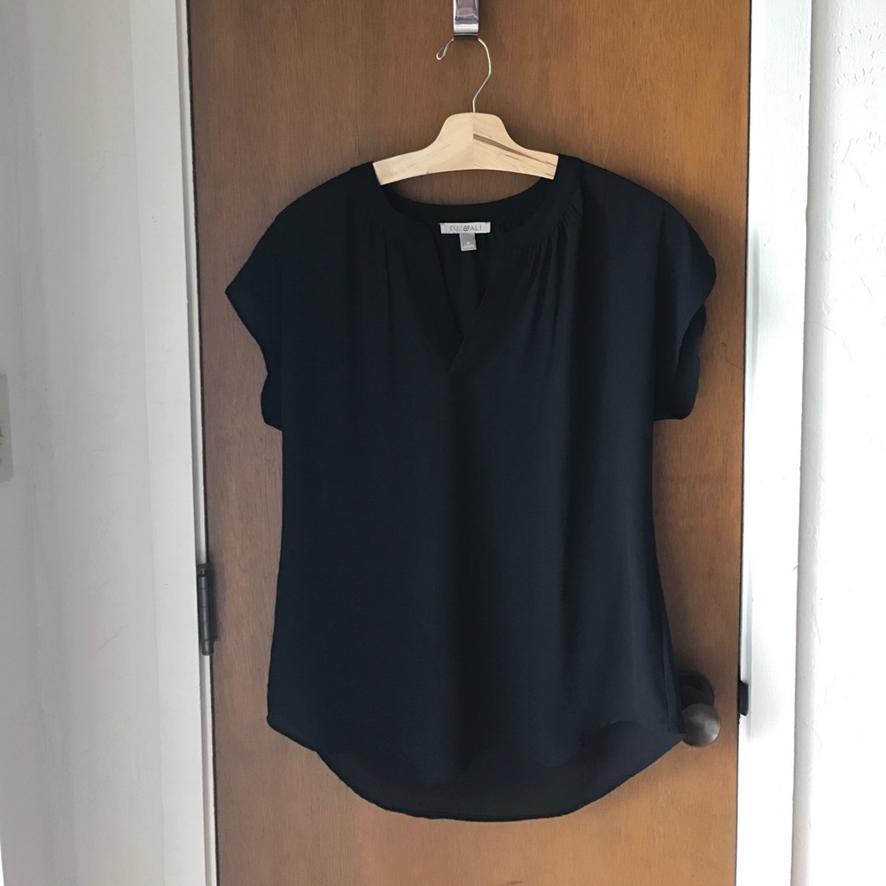 NWOT Black sheer blouse
