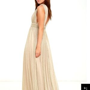 Gold Lulu's brand maxi dress