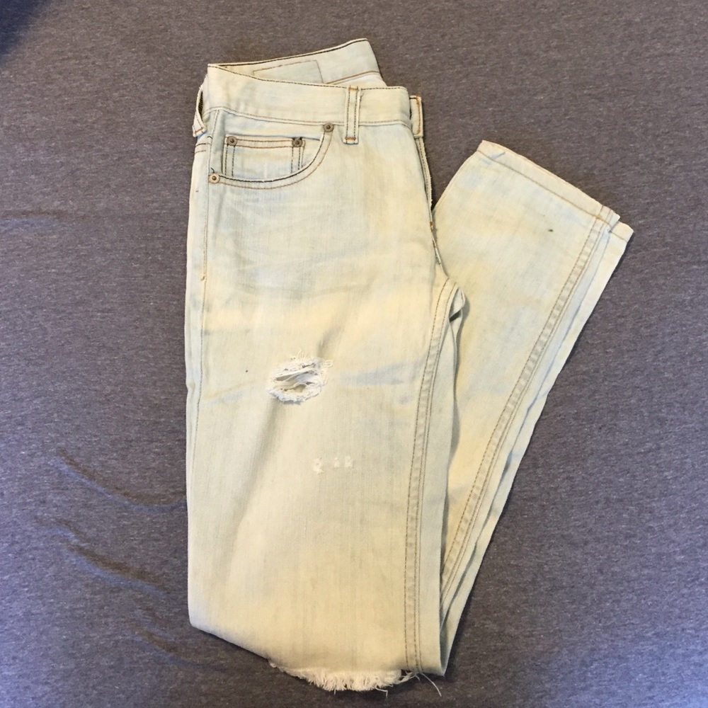 Bleached and destroyed Levi's