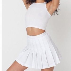 NWT American Apparel White Tennis Skirt
