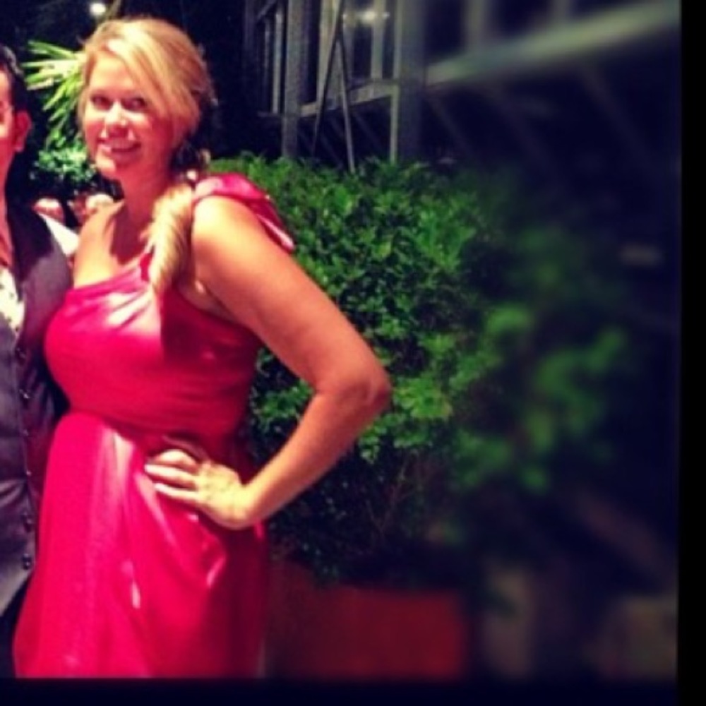 BCBG One Shouldered Pink Dress