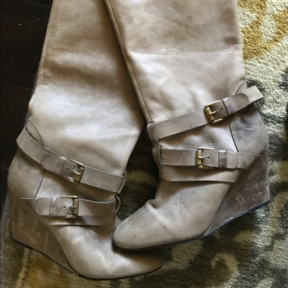 Knee high Wedge Boots-