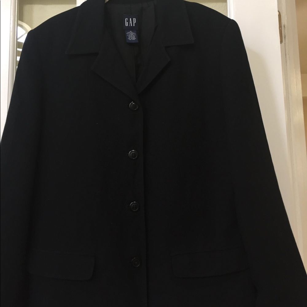 Long Black Fully Lined Jacket From Gap - image 2