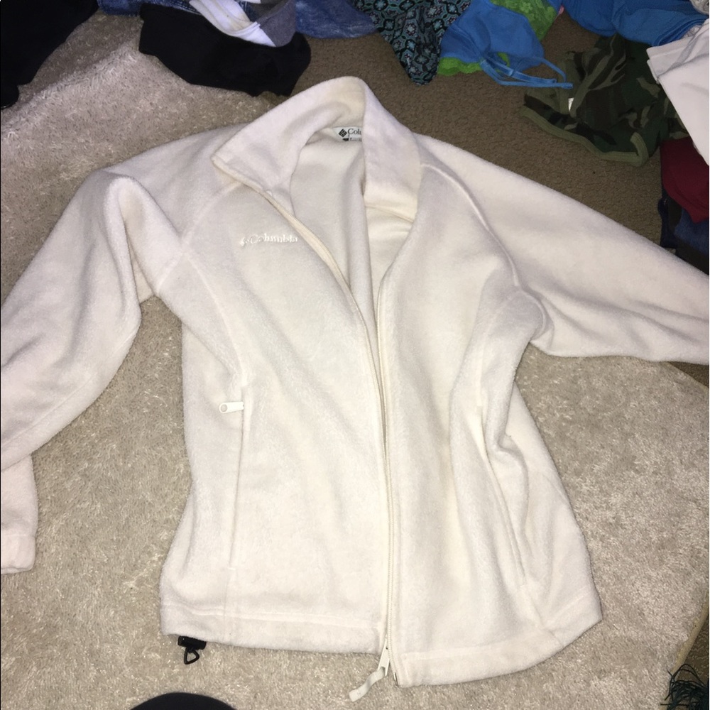 White Columbia fleece