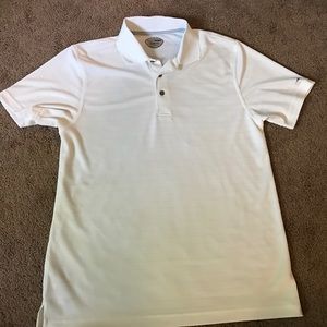 Slim Fit White Golf Polo T-Shirt