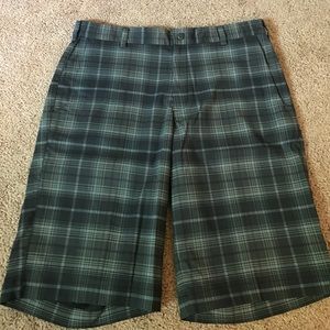 Nike Plaid Golf Shirts Dark Gray/Black