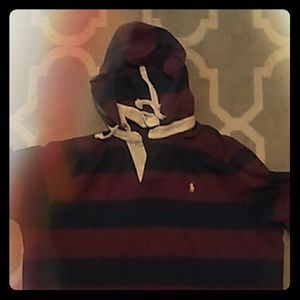 Hooded long sleeve Ralph Lauren Polo shirt