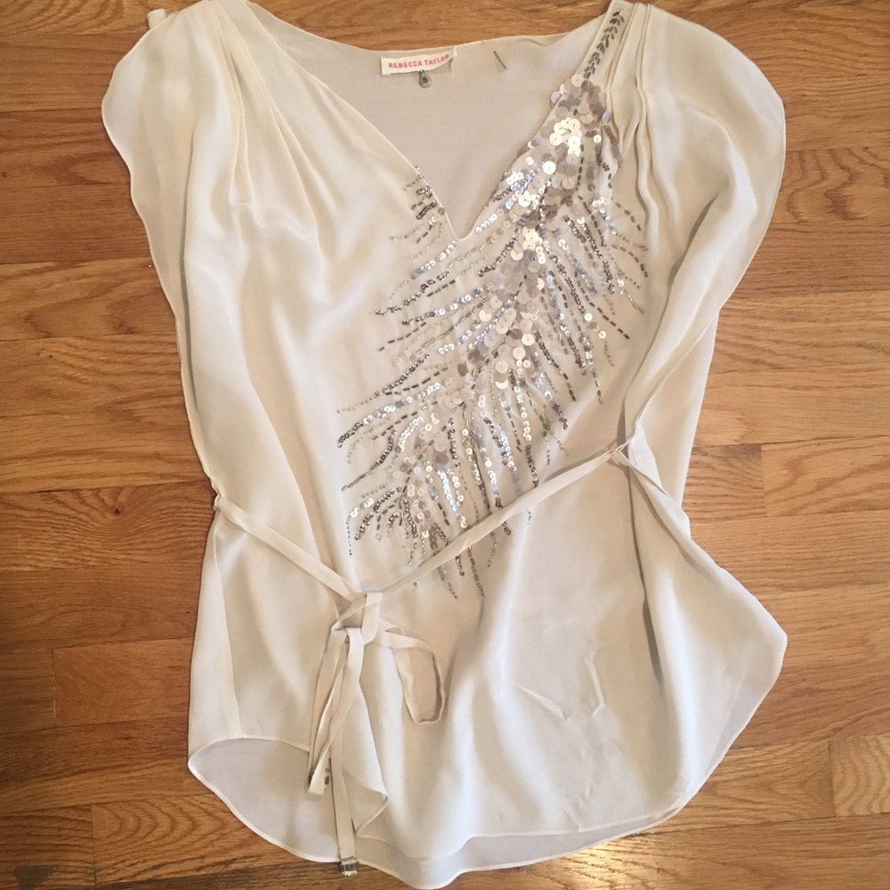 Rebecca Taylor silk embellished top