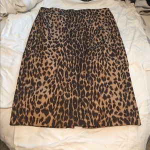 Express Leopard Print Pencil Skirt