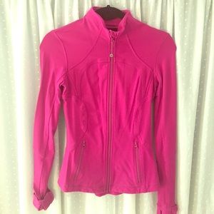 Lululemon Fuchsia fitted zip up
