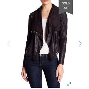 Faux leather moto jacket