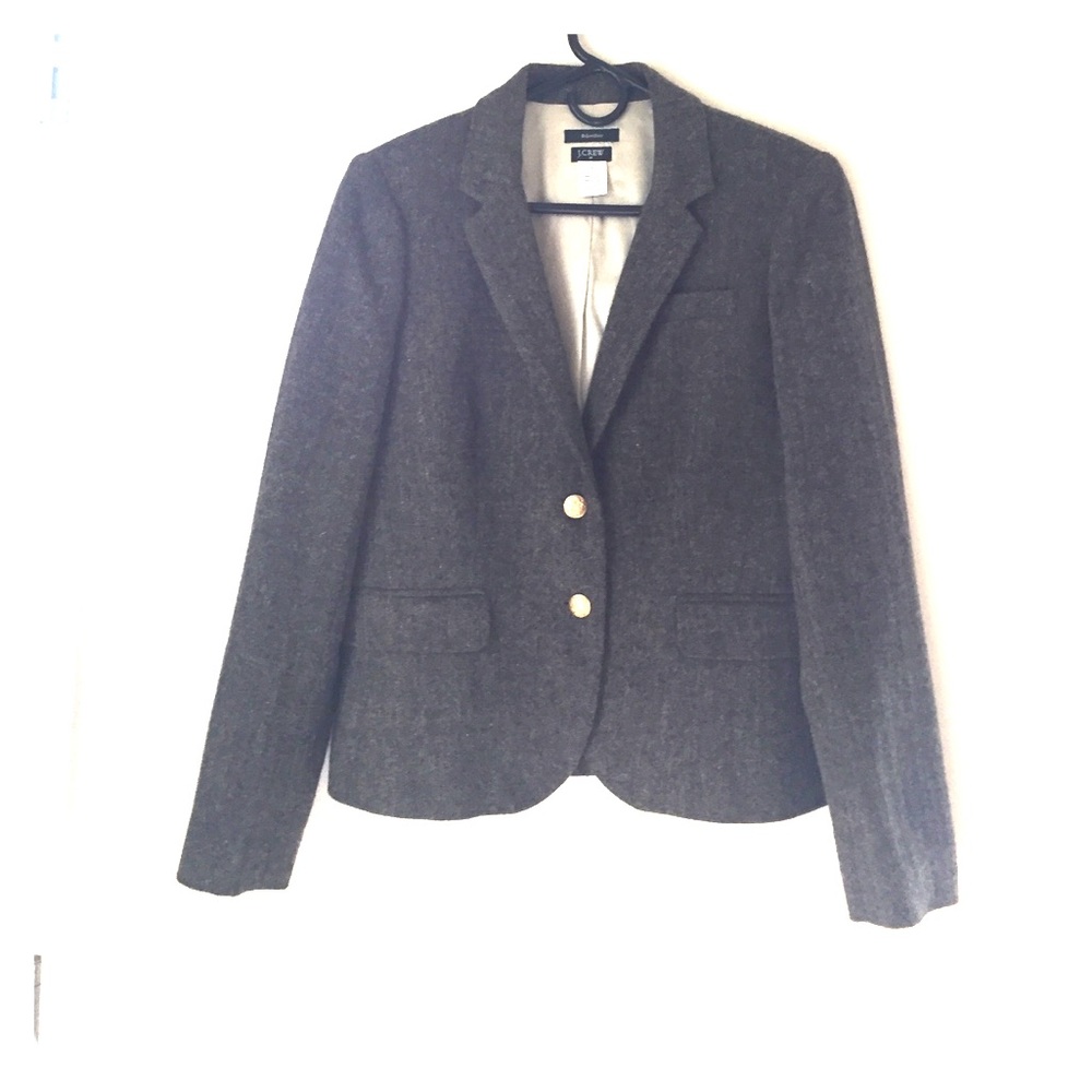 Grey J.Crew tweed jacket