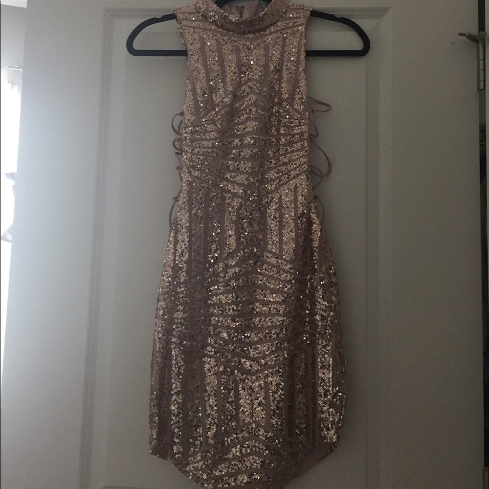 LF pink sequin dress