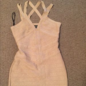 Bebe Gold dress