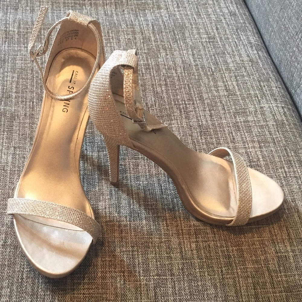 Champagne shimmer heels