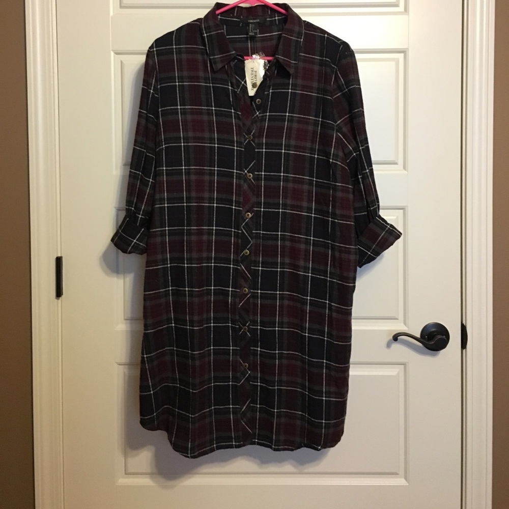 Forever 21 Oversized Plaid Dress